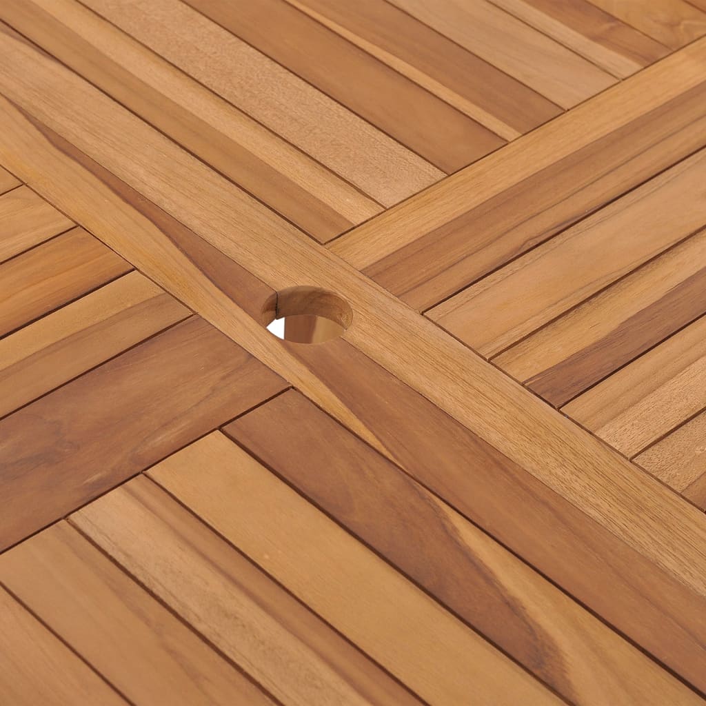 Utendørs spisebord 110x110x75 cm heltre teak