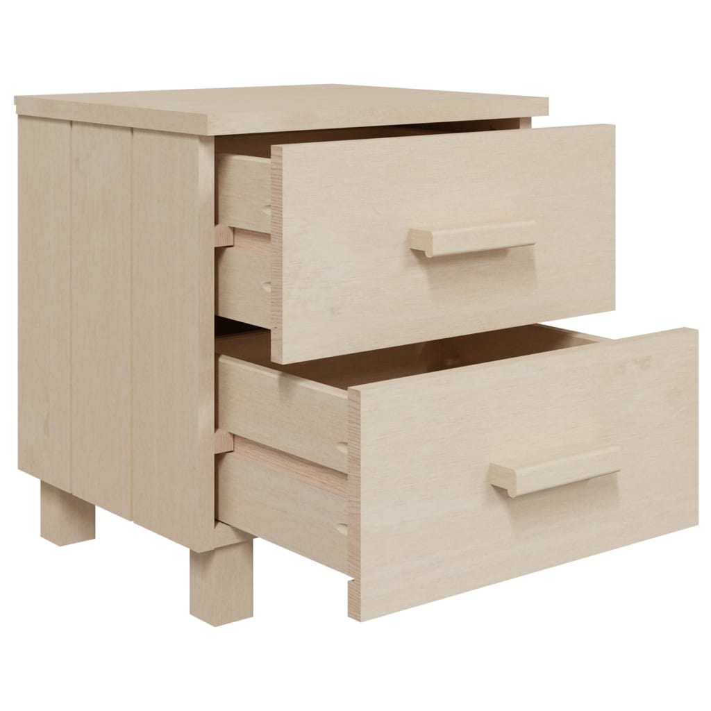 Nattbord HAMAR 2 stk honningbrun 40x35x44,5 cm heltre