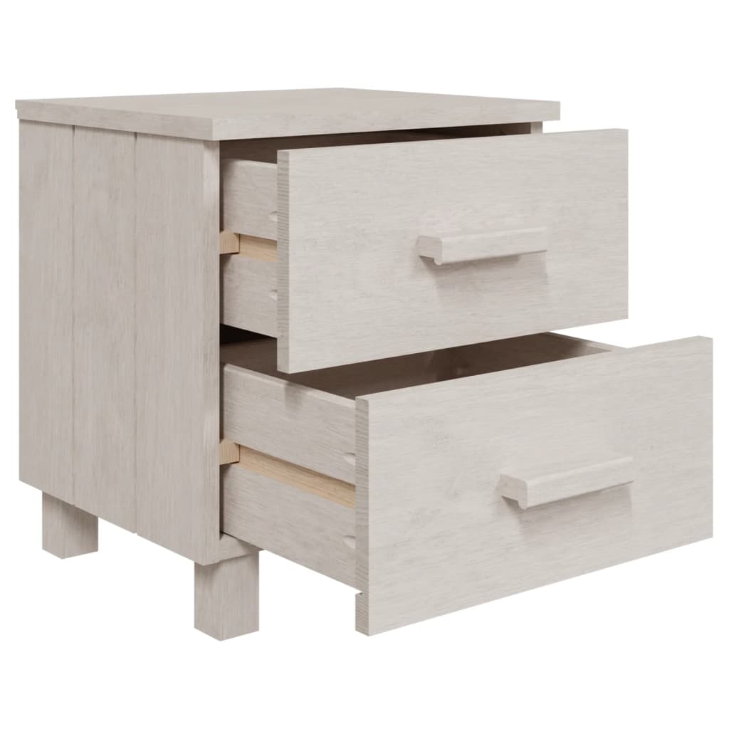 Nattbord HAMAR 2 stk hvit 40x35x44,5 cm heltre