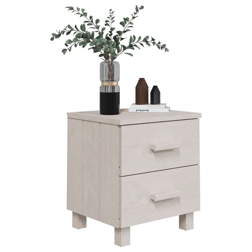 Nattbord HAMAR 2 stk hvit 40x35x44,5 cm heltre