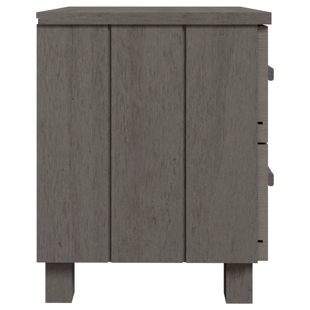 Nattbord HAMAR 2 stk lysegrå 40x35x44,5 cm heltre