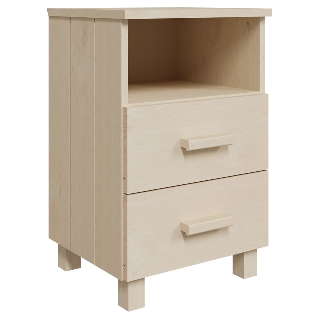 Nattbord HAMAR 2 stk honningbrun 40x35x62 cm heltre