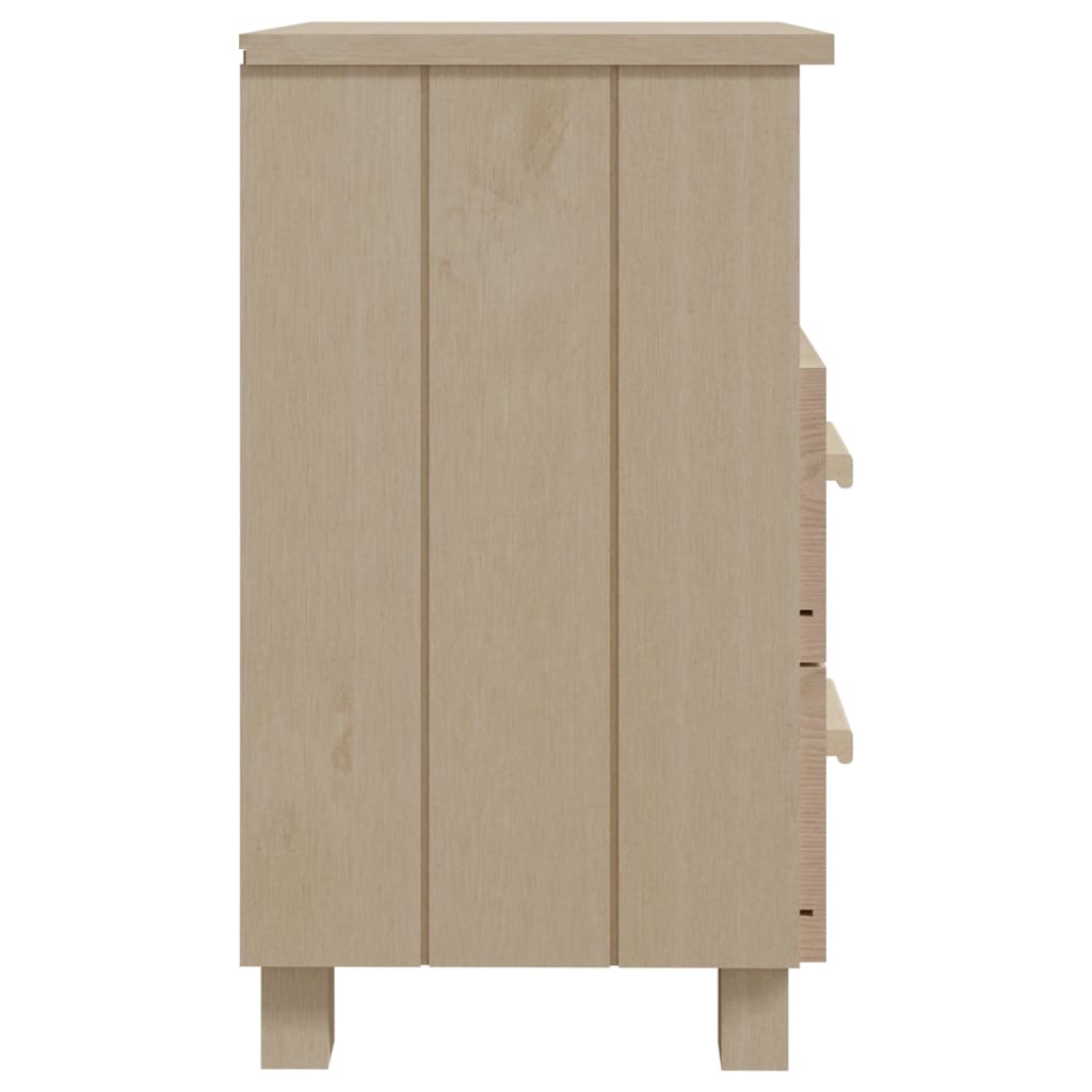 Nattbord HAMAR 2 stk honningbrun 40x35x62 cm heltre