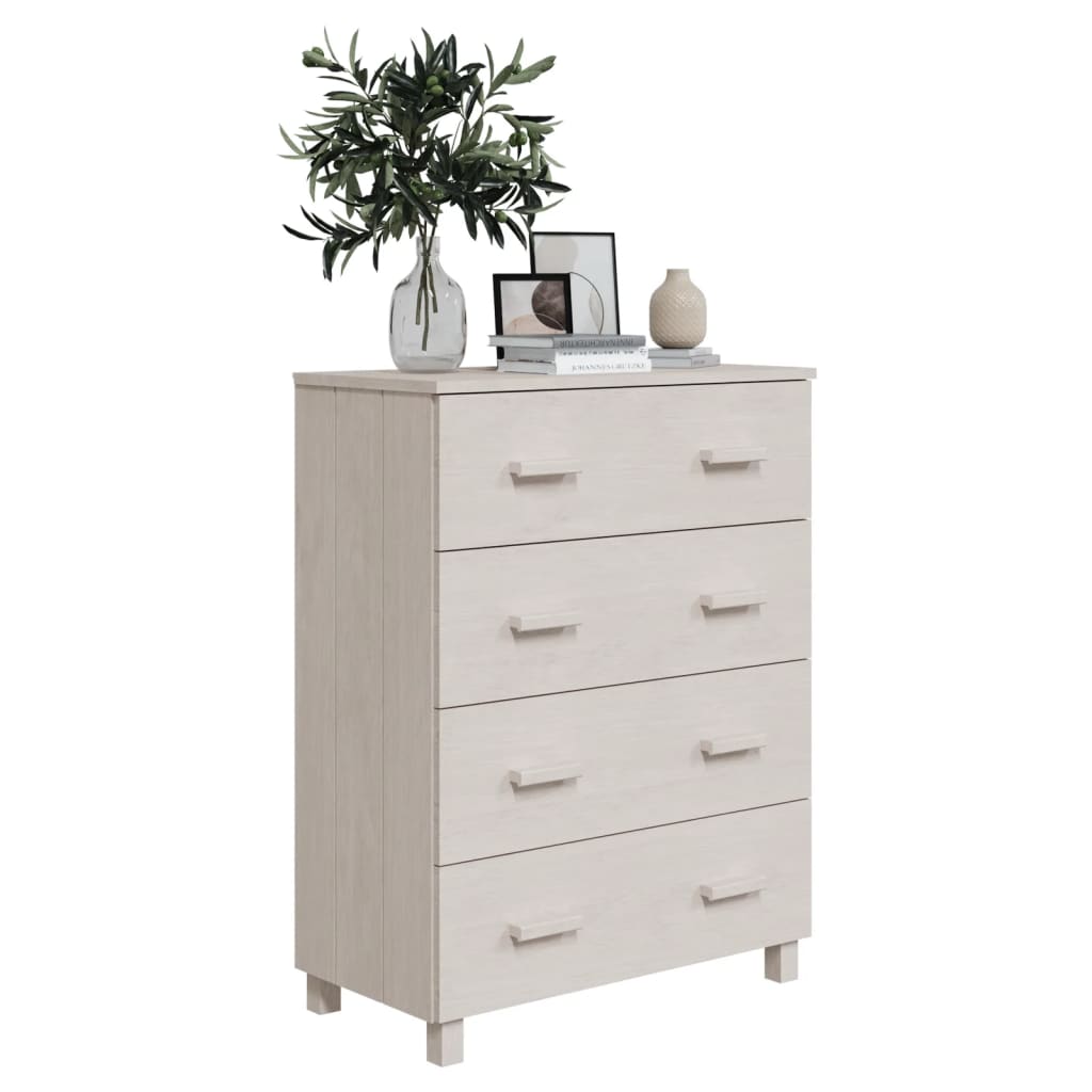 Skjenk HAMAR hvit 79x40x103,5 cm heltre furu