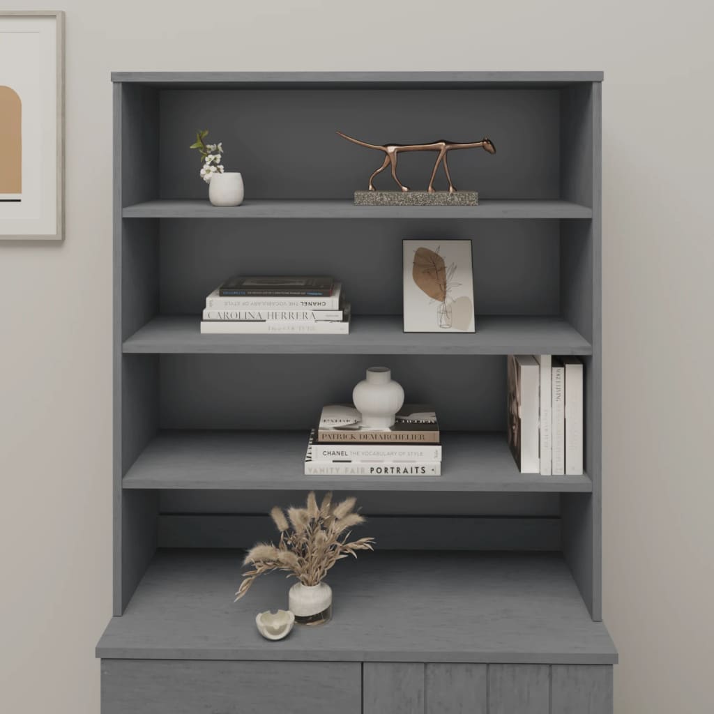 Skjenketopp HAMAR mørkegrå 90x30x100 cm heltre furu