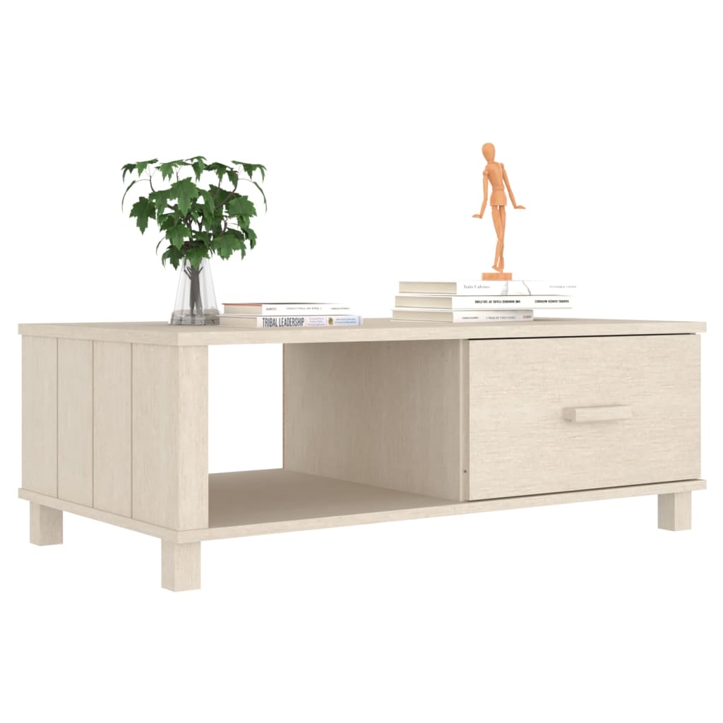 Salongbord HAMAR honningbrun 100x55x35 cm heltre furu