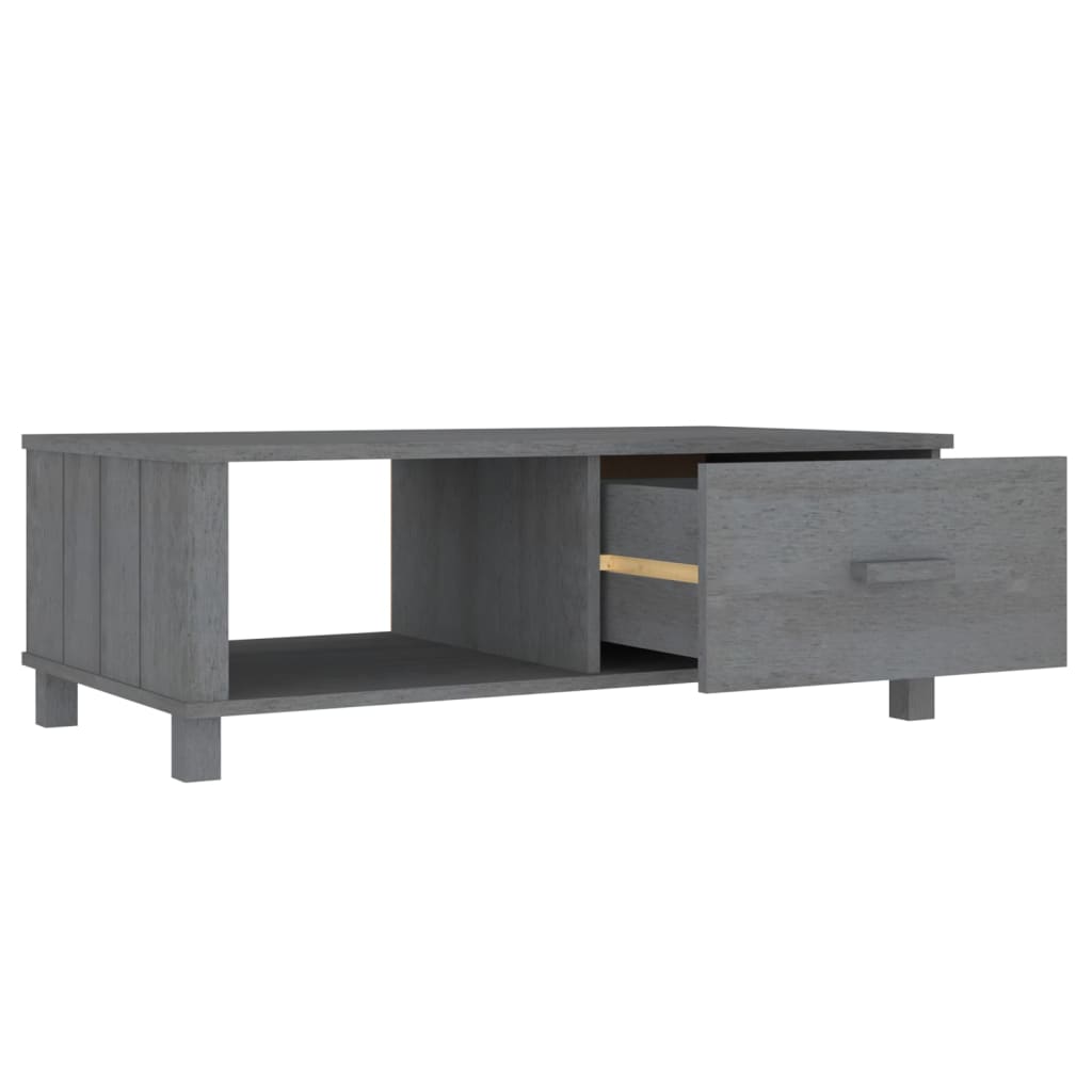 Salongbord HAMAR mørkegrå 100x55x35 cm heltre furu