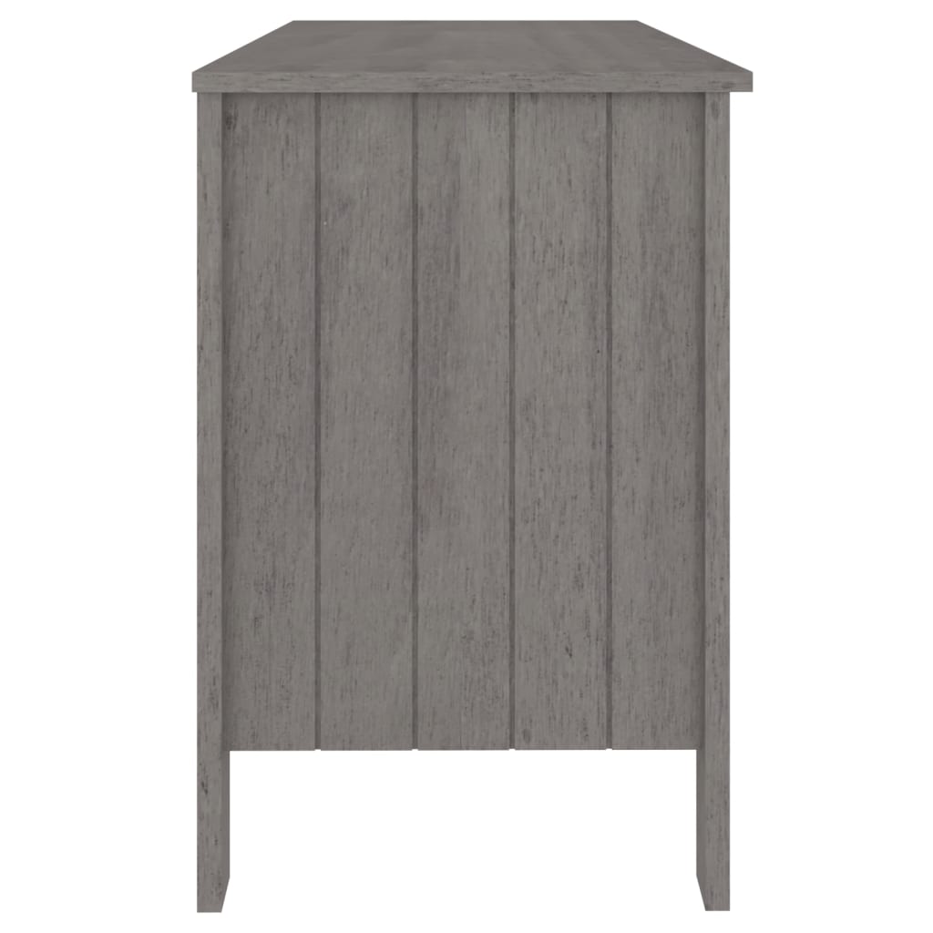 Skrivebord HAMAR lysegrå 113x50x75 cm heltre furu