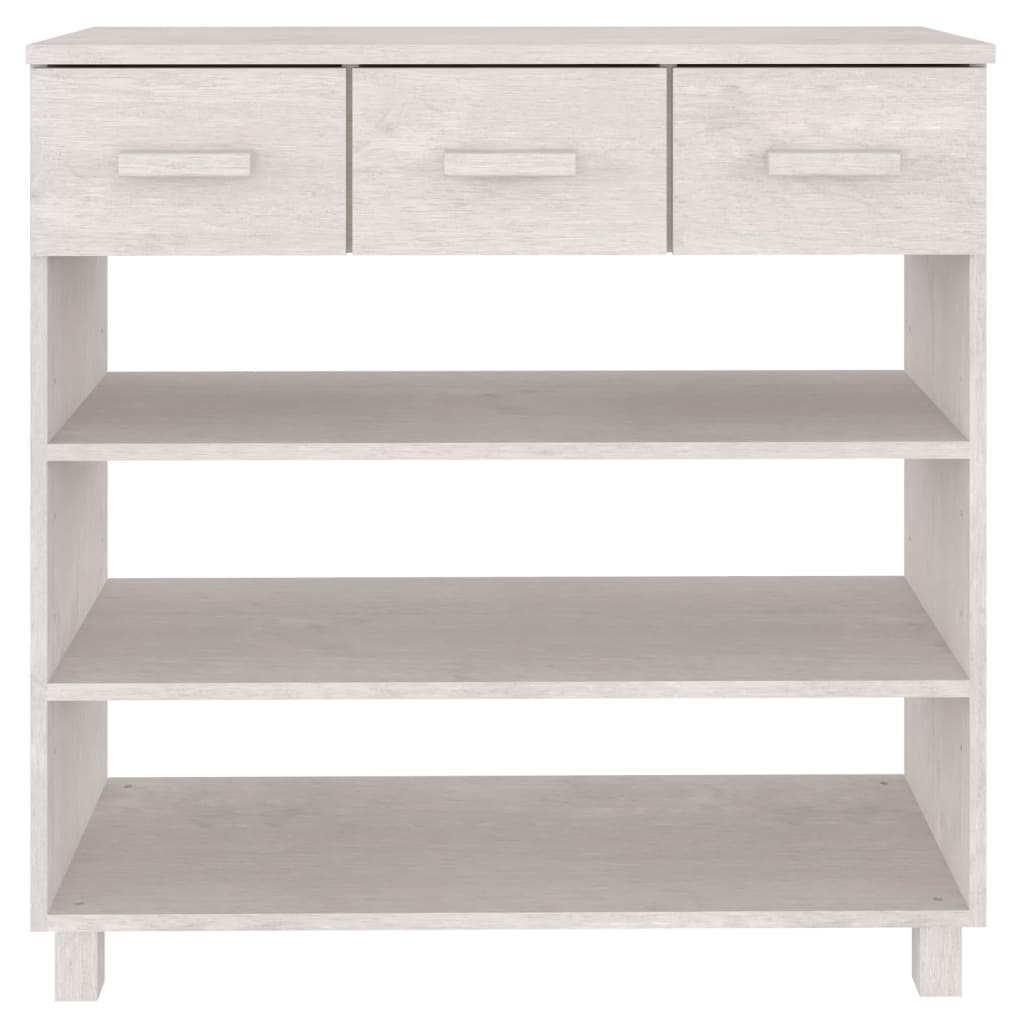 Salongbord HAMAR hvit 90x35x90 cm heltre furu