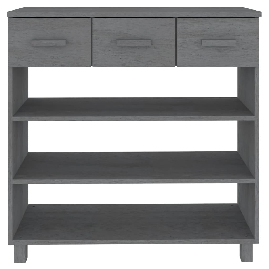 Konsollbord HAMAR mørkegrå 90x35x90 cm heltre furu