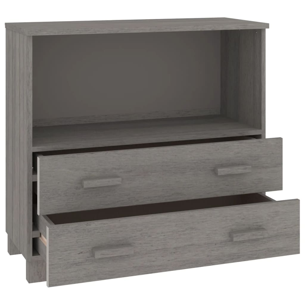 Skjenk HAMAR lysegrå 85x35x80 cm heltre furu
