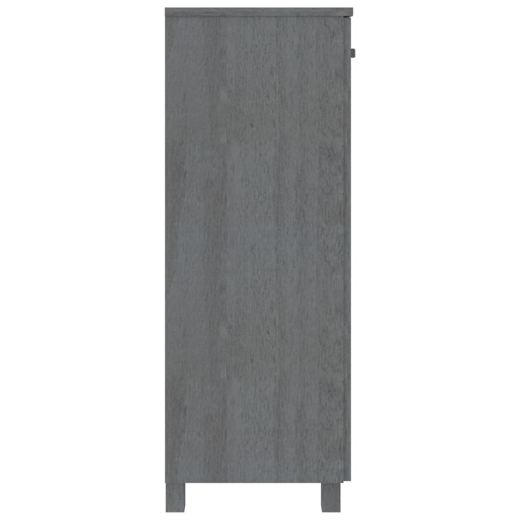 Skoskap HAMAR mørkegrå 85x40x108 cm heltre furu