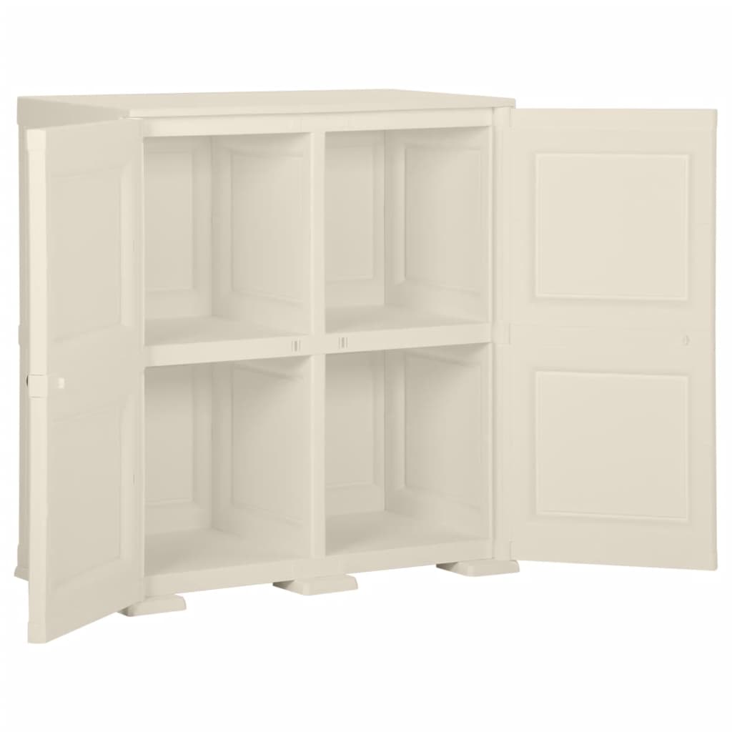 Plastskap 79x43x85,5 cm tredesign vaniljeis