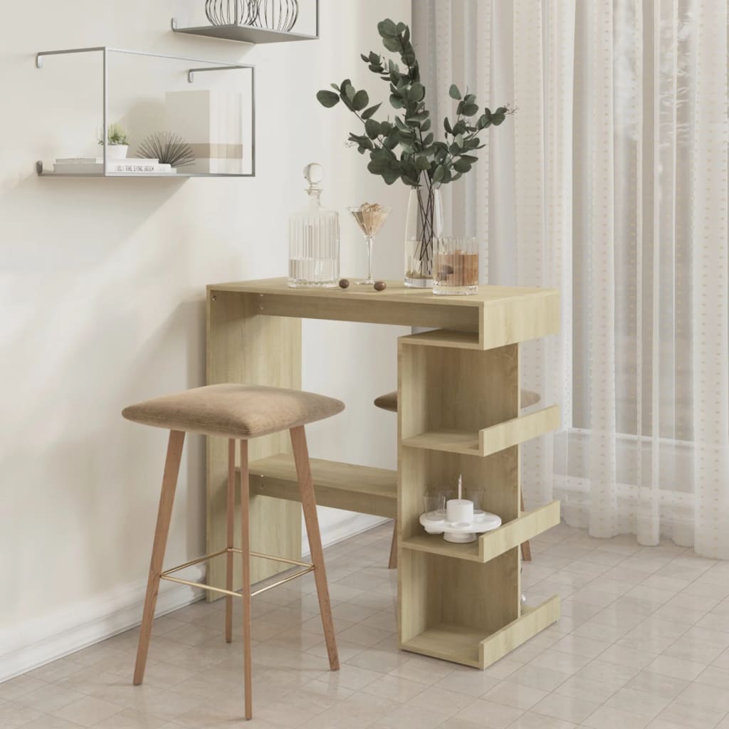 Barbord oppbevaring sonoma eik 100x50x101,5 cm konstruert tre