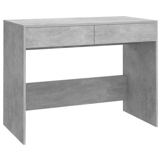 Skrivebord betonggrå 101x50x76,5 cm konstruert tre