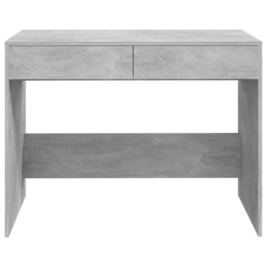 Skrivebord betonggrå 101x50x76,5 cm konstruert tre