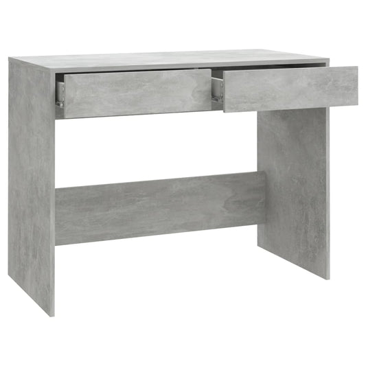 Skrivebord betonggrå 101x50x76,5 cm konstruert tre