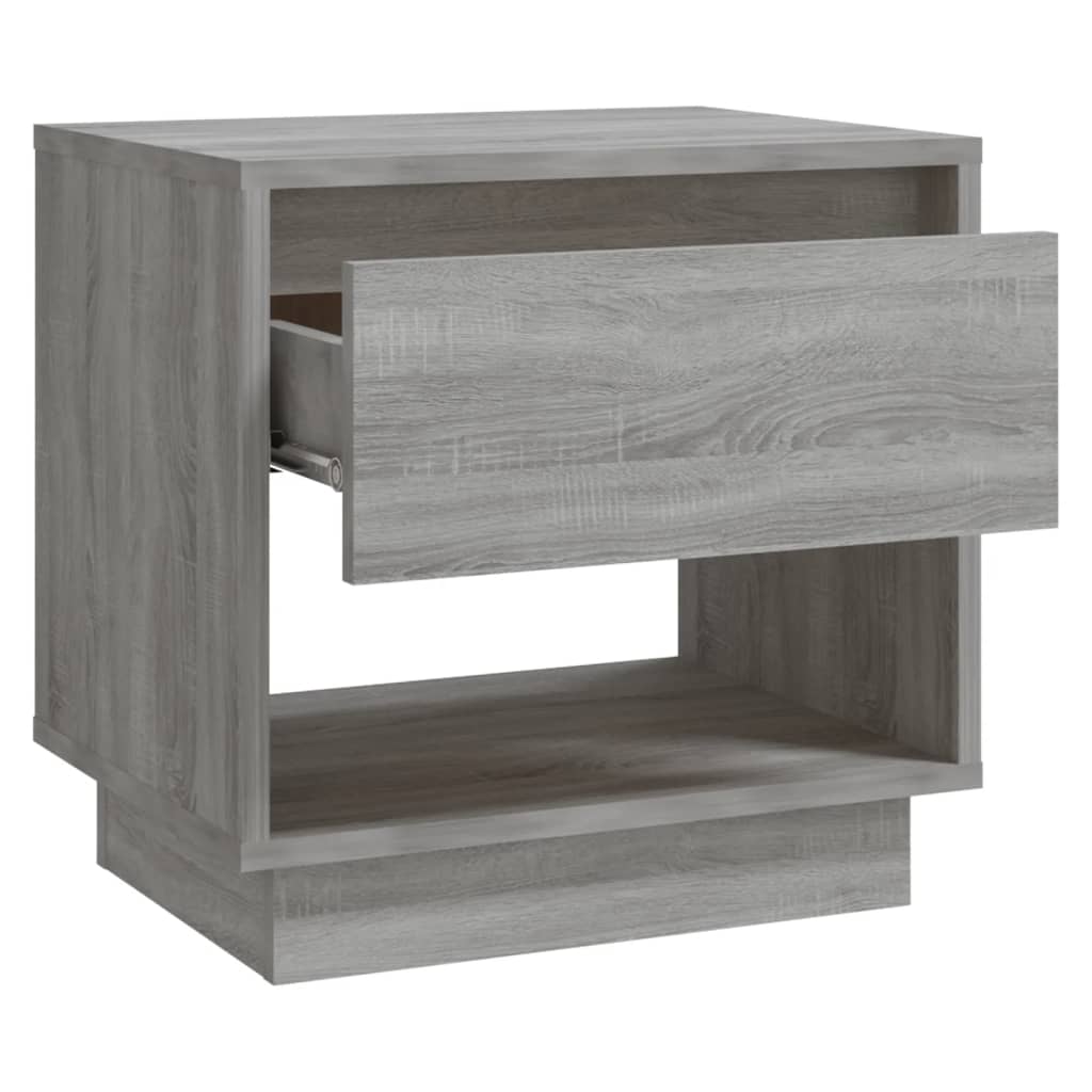 Nattbord 2 stk grå sonoma eik 45x34x44 cm konstruert tre