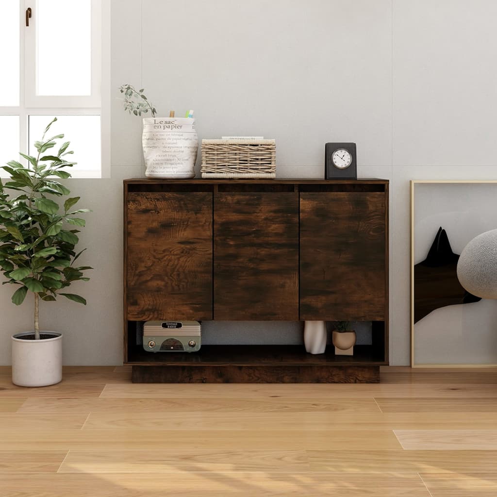 Skjenk røkt eik 97x31x75 cm konstruert tre