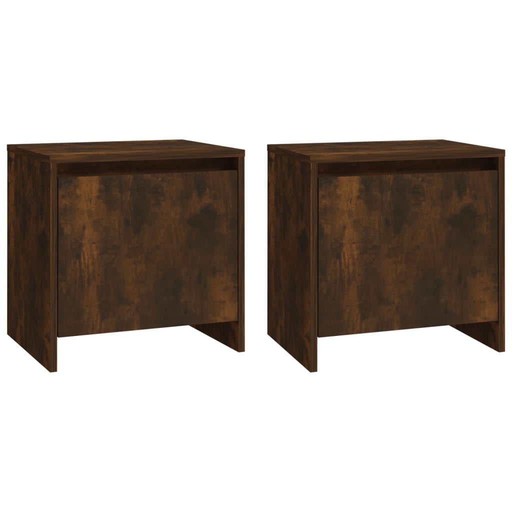 Nattbord 2 stk røkt eik 45x34x44,5 cm konstruert tre