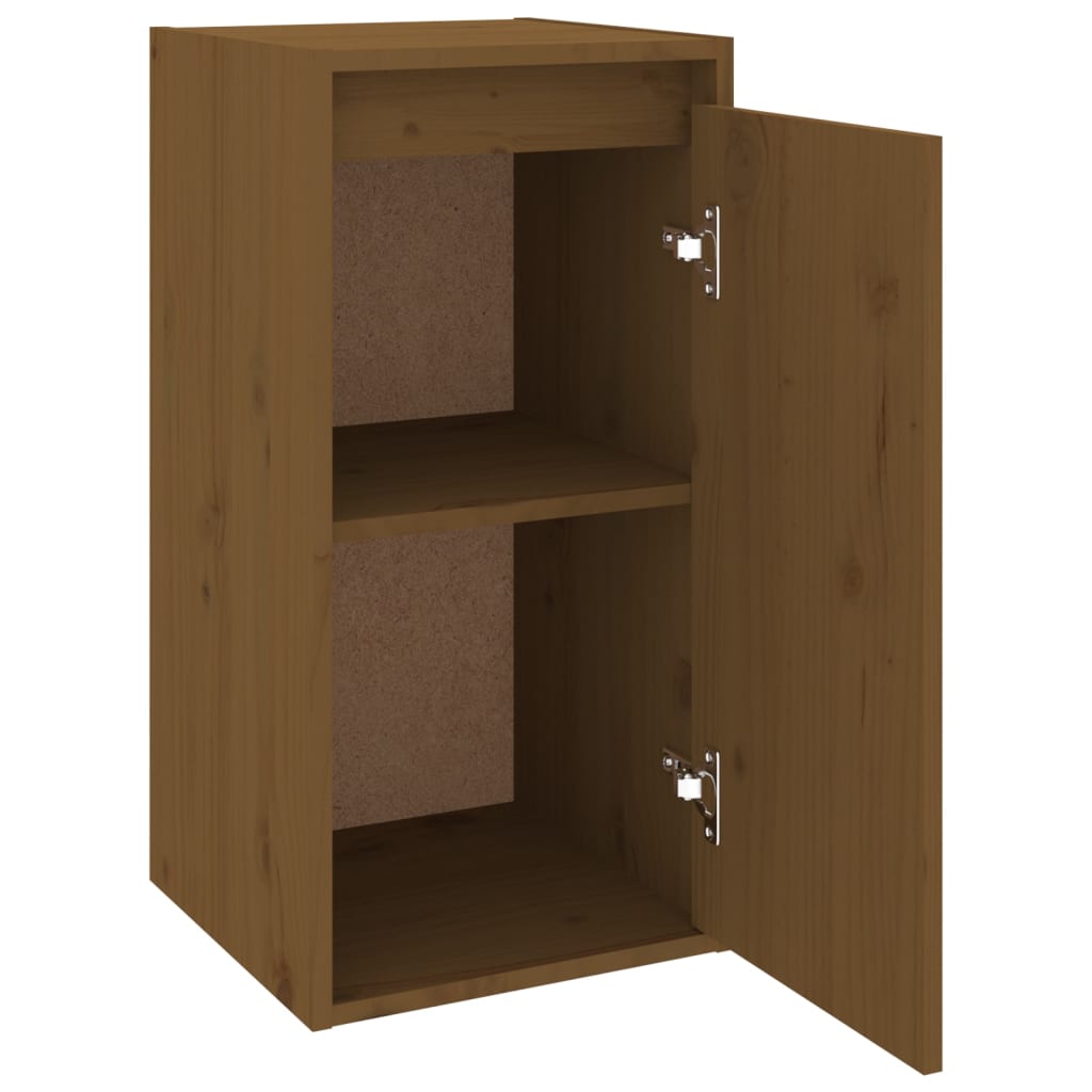 Veggskap 2 stk honningbrun 30x30x60 cm heltre furu