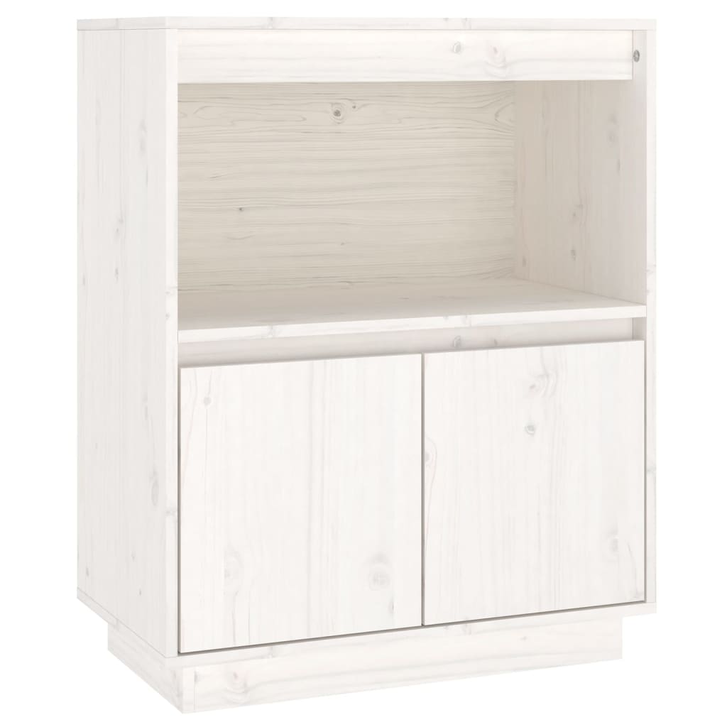 Skjenk hvit 60x34x75 cm heltre furu