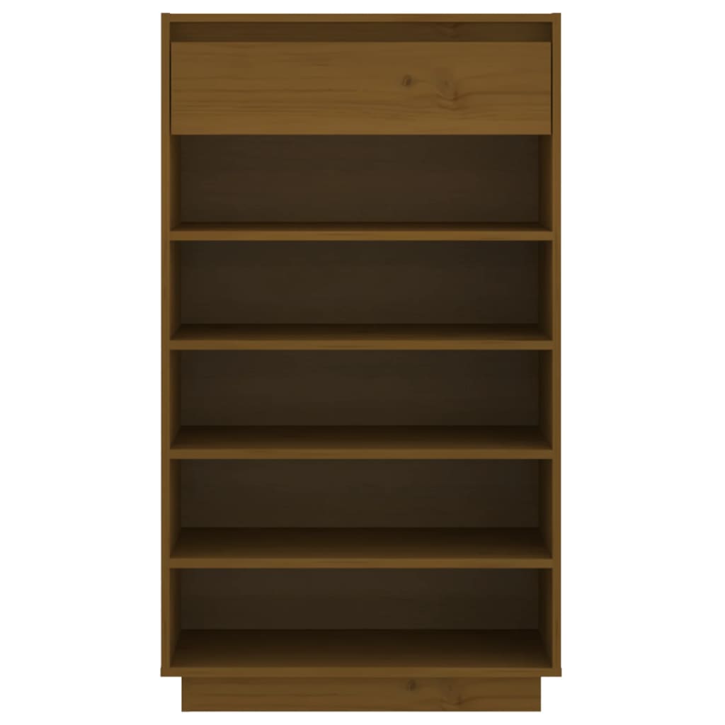 Skoskap honningbrun 60x34x105 cm heltre furu