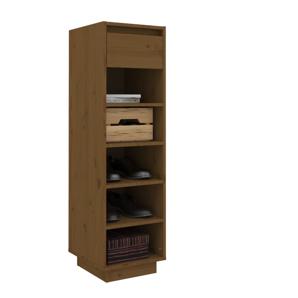 Skohylle honningbrun 30x34x105 cm heltre furu