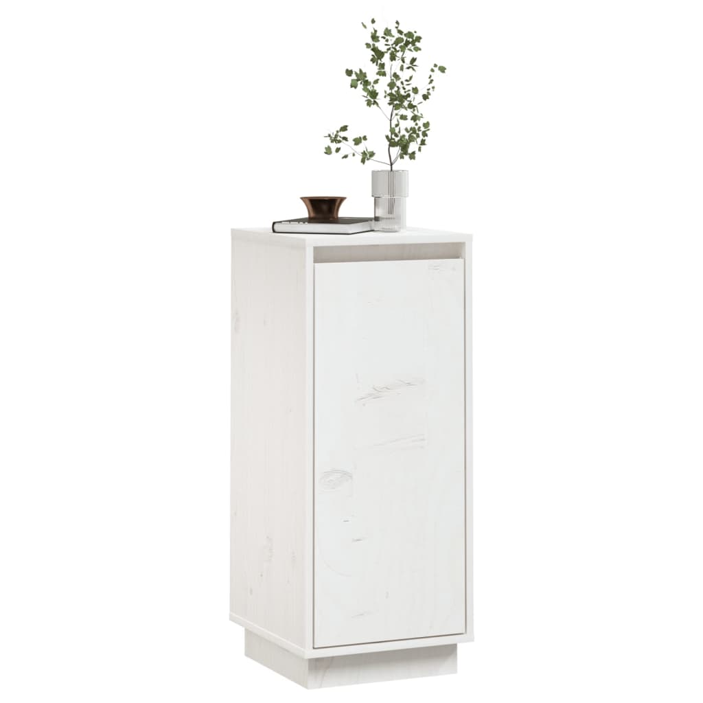 Skjenk hvit 31,5x34x75 cm heltre furu