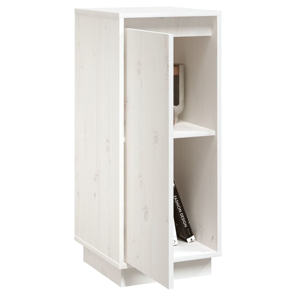 Skjenk hvit 31,5x34x75 cm heltre furu