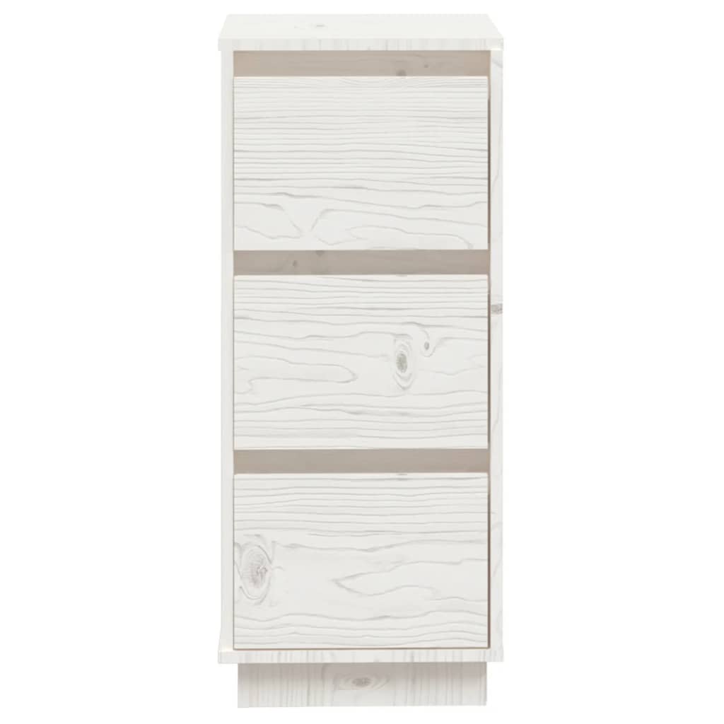 Skjenker 2 stk hvit 32x34x75 cm heltre furu