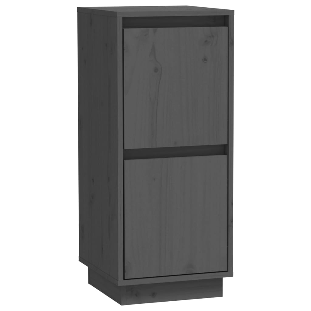 Skjenker 2 stk grå 31,5x34x75 cm heltre furu