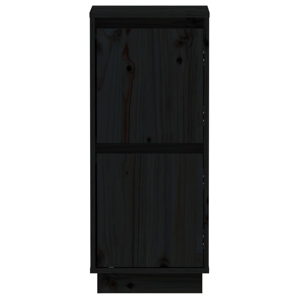 Skjenker svart 2 stk 31,5x34x75 cm heltre furu