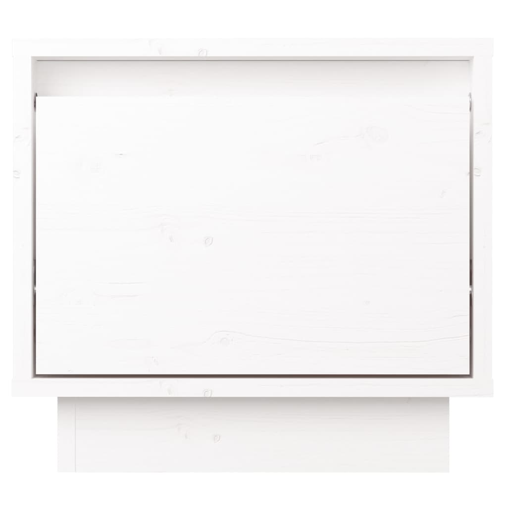 Nattbord 2 stk hvit 35x34x32 cm heltre furu