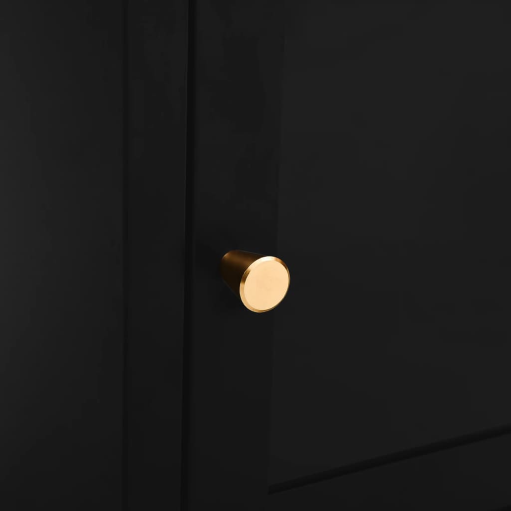 Nattbord 2 stk svart 40x30x54,5 cm stål og glass