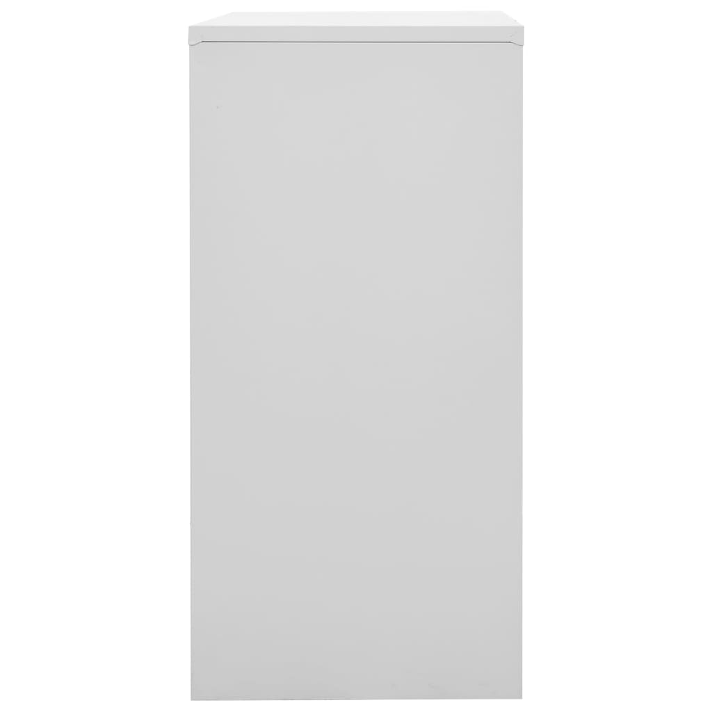 Oppbevaringsskap 2 stk lysegrå og rød 90x45x92,5 cm stål