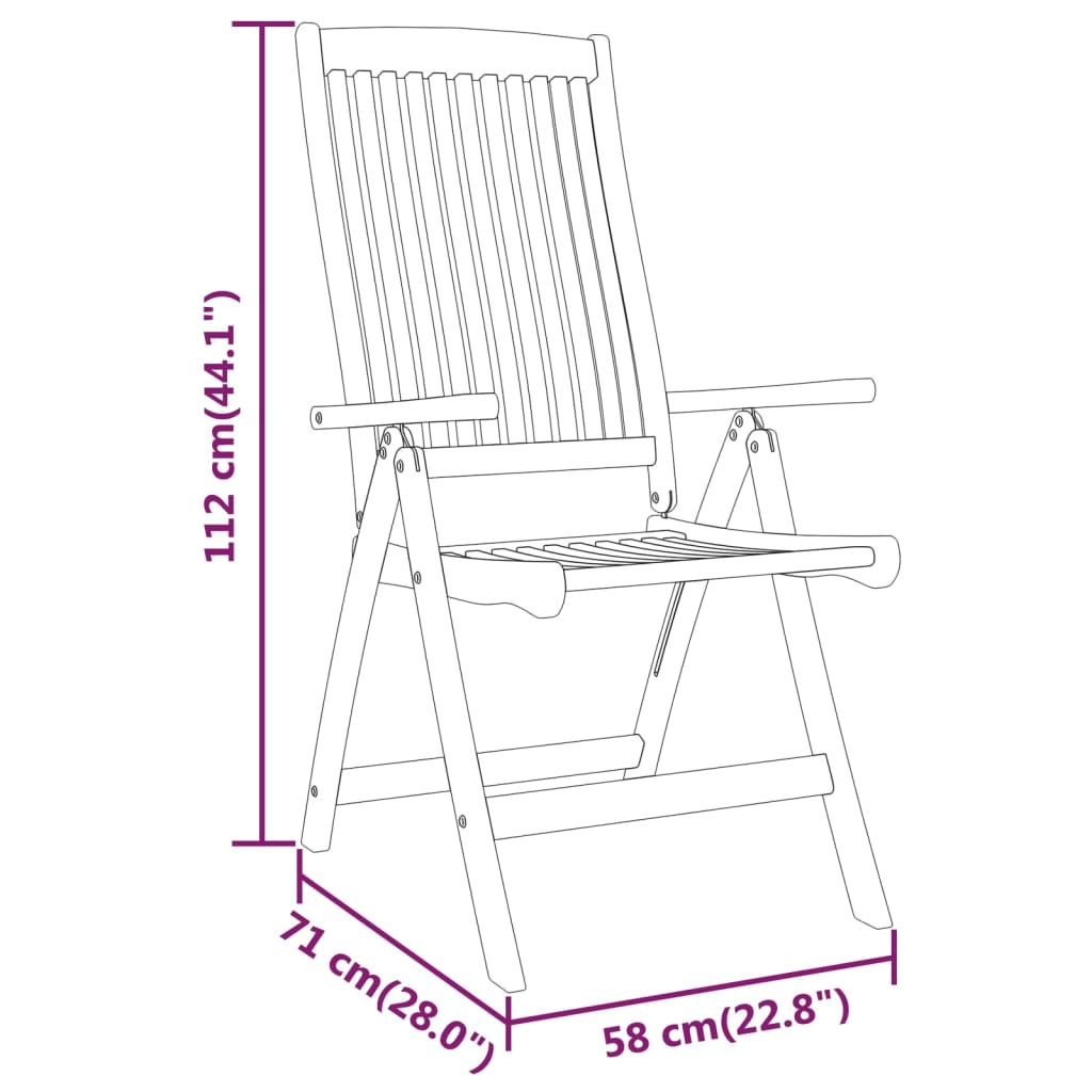 Klappstoler 2 stk heltre eukalyptus