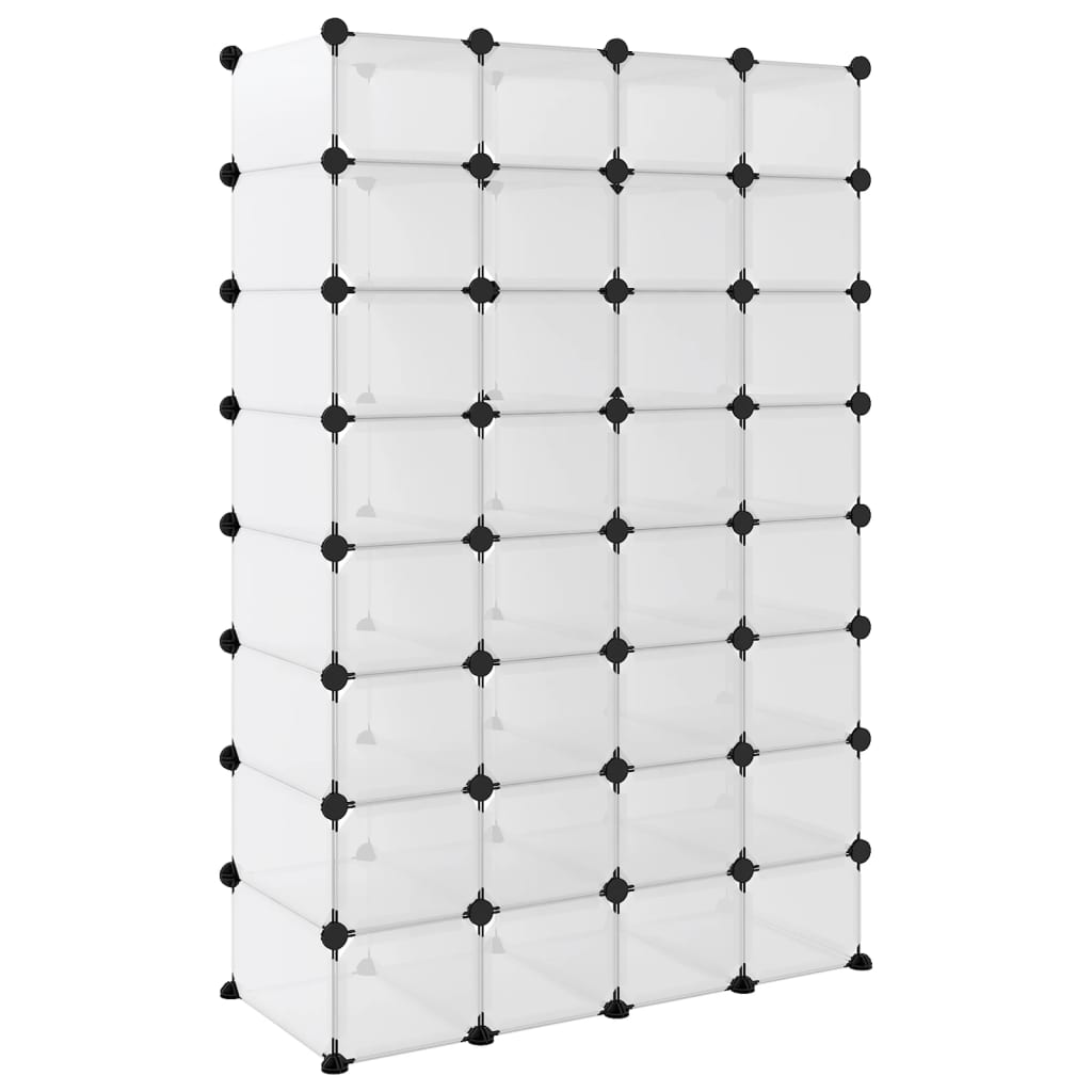 Skostativ gjennomsiktig 93x36,5x140 cm PP