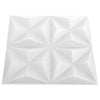 3D-veggpaneler 24 stk 50x50 cm origami hvit 6 m²