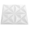 3D-veggpaneler 48 stk 50x50 cm origami hvit 12 m²