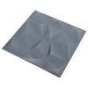 3D-veggpaneler 48 stk 50x50 cm diamant grå 12 m²