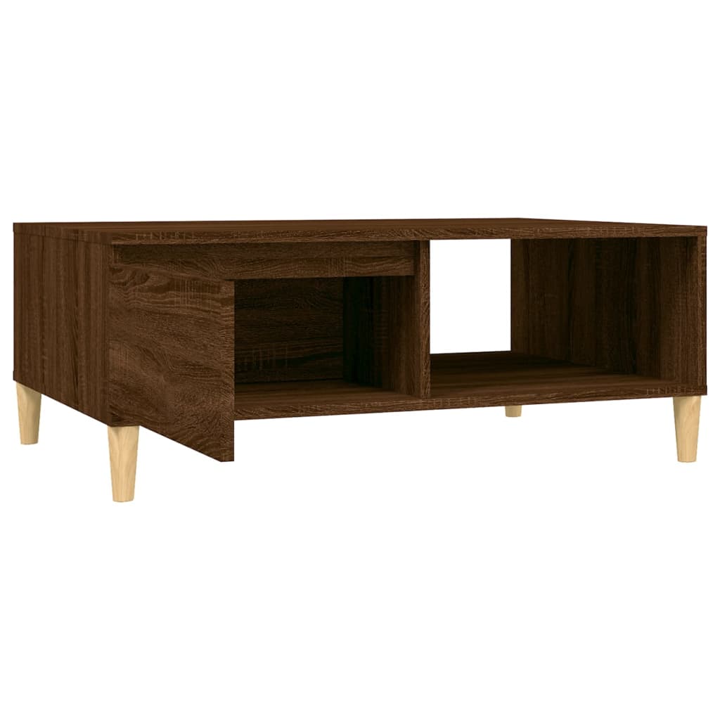Salongbord brun eik 90x60x35 cm konstruert tre