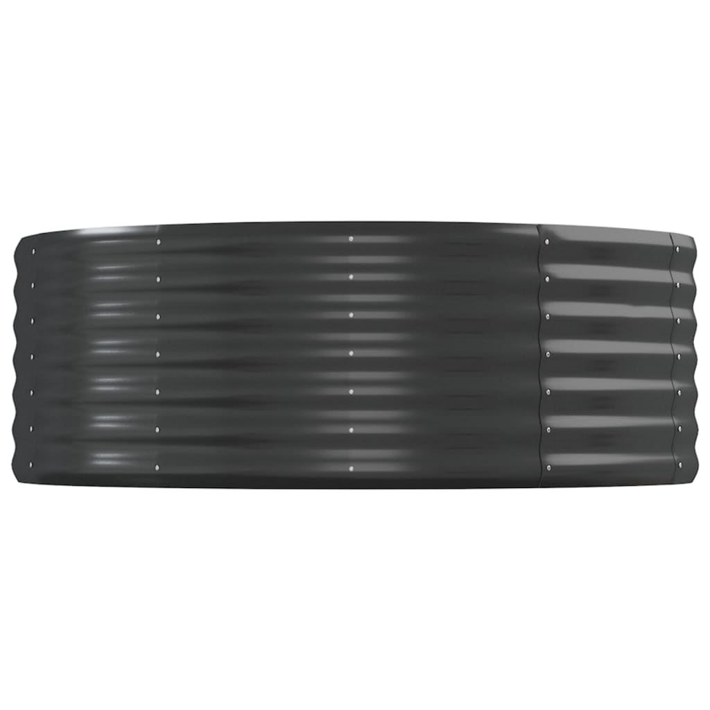 Høybed galvanisert stål 544x100x36 cm antrasitt