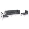 Hagesofagruppe med puter 5 deler heltre furu