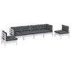 Hagesofagruppe med puter 6 deler heltre furu