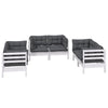 Hagesofagruppe med puter 6 deler heltre furu