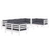 Hagesofagruppe med puter 9 deler heltre furu