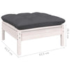 Hagesofagruppe med puter 6 deler hvit heltre furu