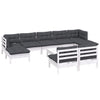Hagesofagruppe med puter 10 deler hvit heltre furu