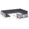Hagesofagruppe med puter 12 deler heltre furu